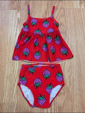 Hanna Andersson Strawberry Tankini Swimsuit 2T
